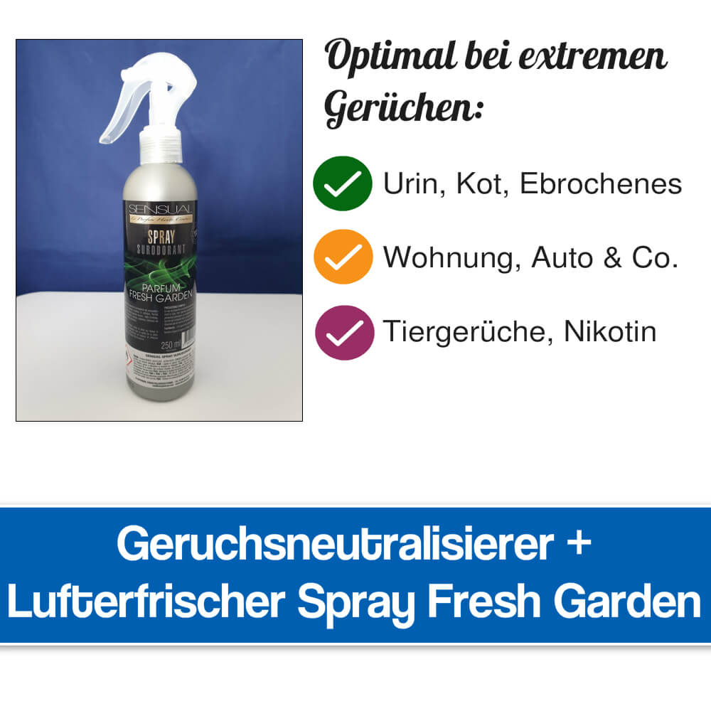 Geruchsneutralisierer Spray - Natürlicher Lufterfrischer mit frischem  Garten Parfum